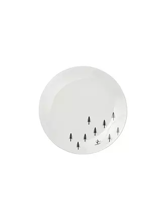 ASA SELECTION | Weihnachts Dessertteller SKIING 20,5cm Joy / Snow Tracks | 